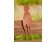 Cortenstahl Gartendeko – Sitzende Schwalbe 2